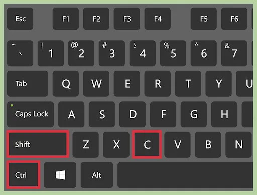 Ctrl + Shift + C