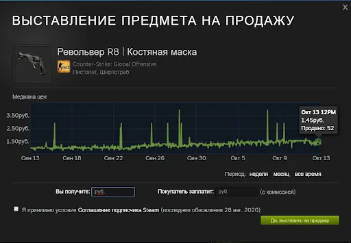 Как продавать вещи в CS:GO?