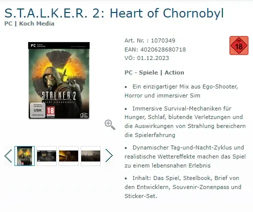 Дата выхода S.T.A.L.K.E.R. 2 в магазине Plaion