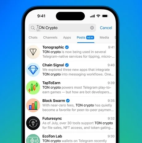 Поиск постов в Telegram