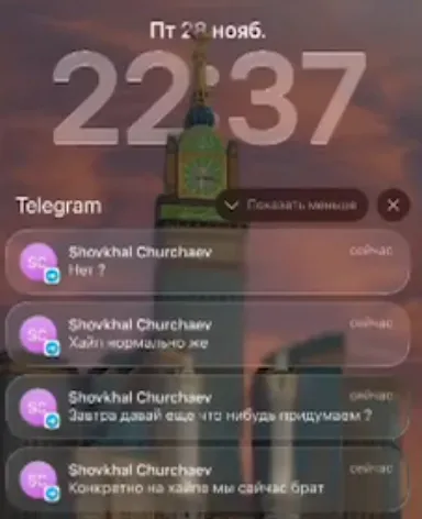 После избиения, как заявил Субо, боец написал ему в Telegram данные сообщения с предложением «организовать ещё что-нибудь хайповое»