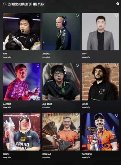 Номинация «Тренер 2025 года» (Esports Coach of the Year)