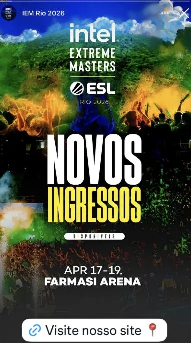 Мошеннический сайт IEM Rio 2026