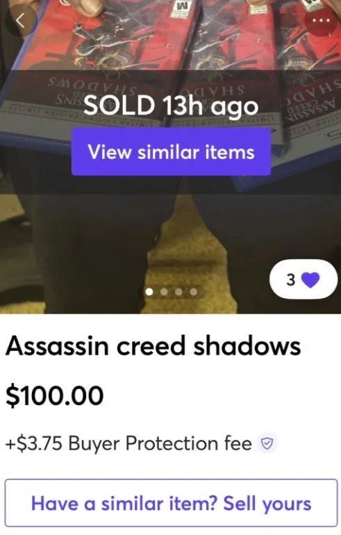 Продажа игры Assassin's Creed: Shadows