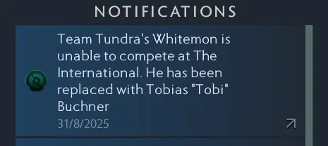 Обновление состава Tundra Esports на The International 2025
