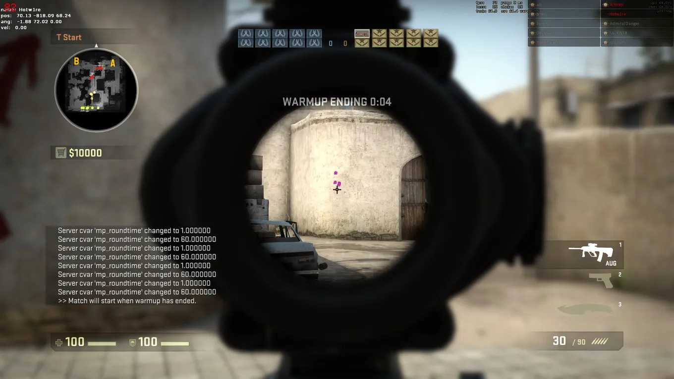 Как убрать прицел в CS:GO?