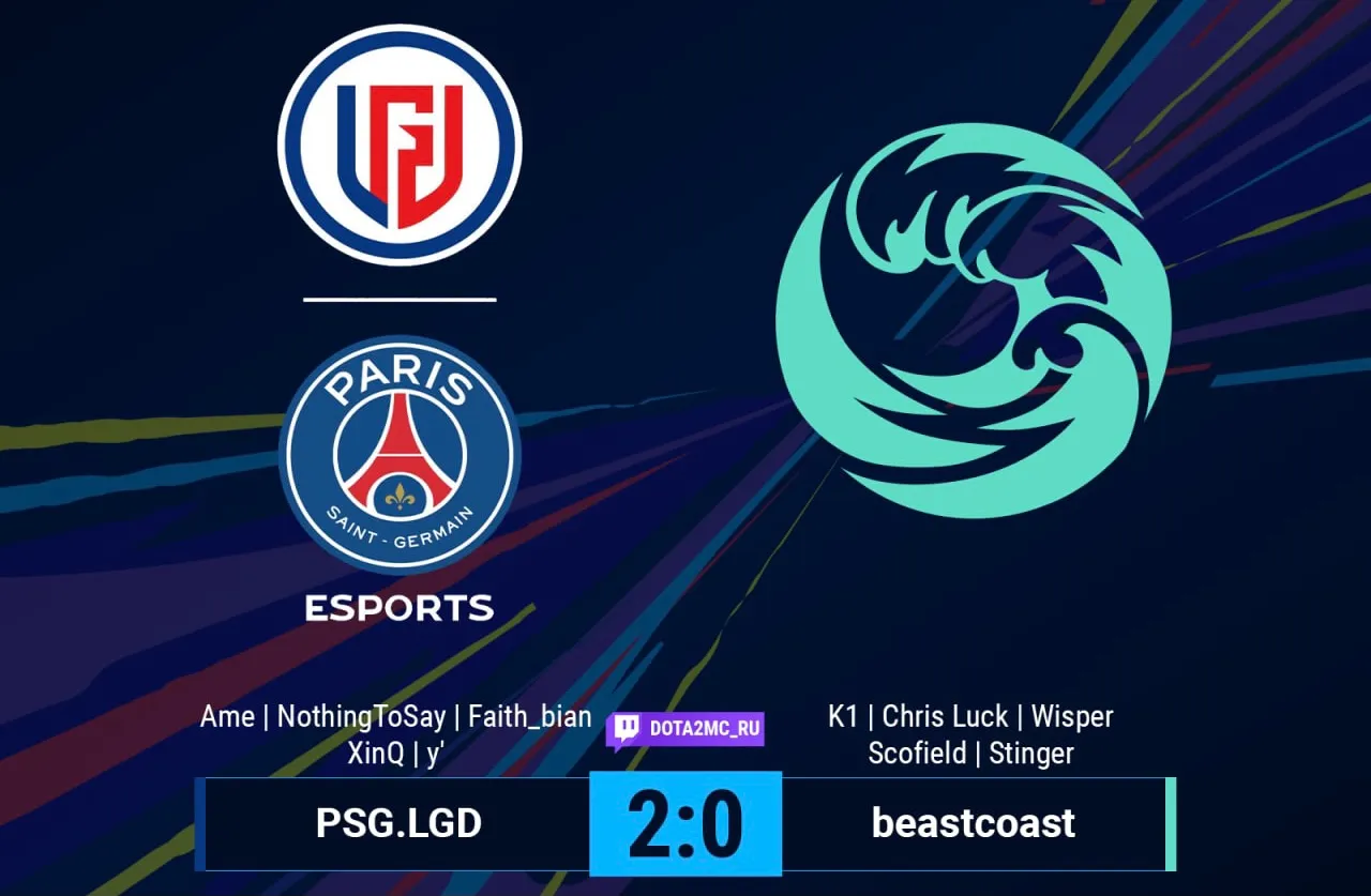 PSG.LGD — Beastcoast: увы, но равной битвы ярких коллективов не вышло