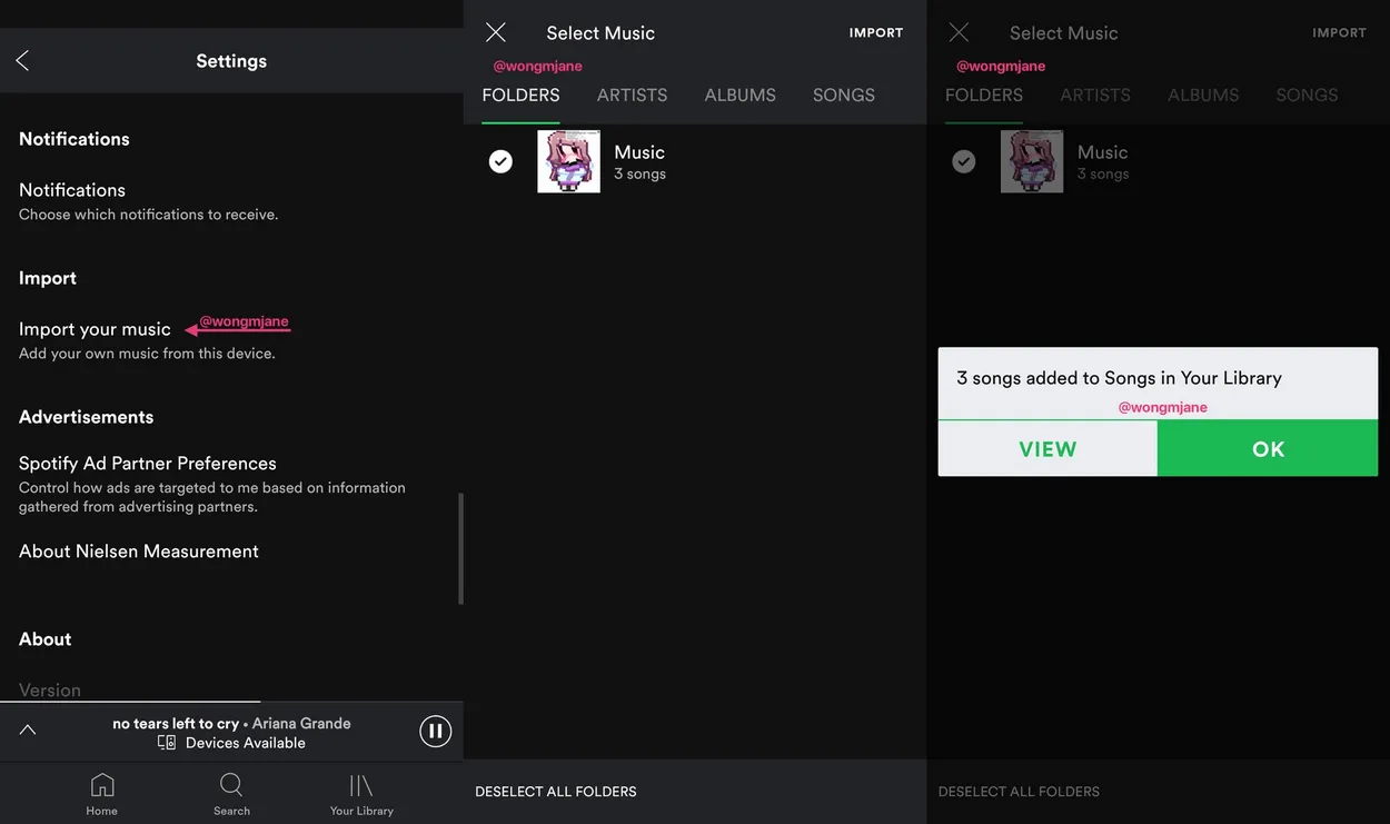 Библиотека в Spotify