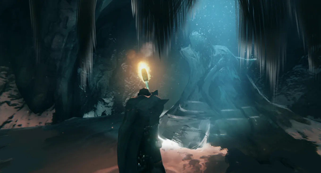 Скриншот биома Mistlands из Valheim