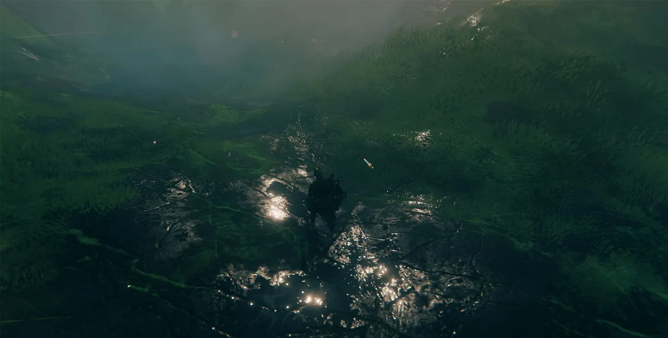 Скриншот биома Mistlands из Valheim