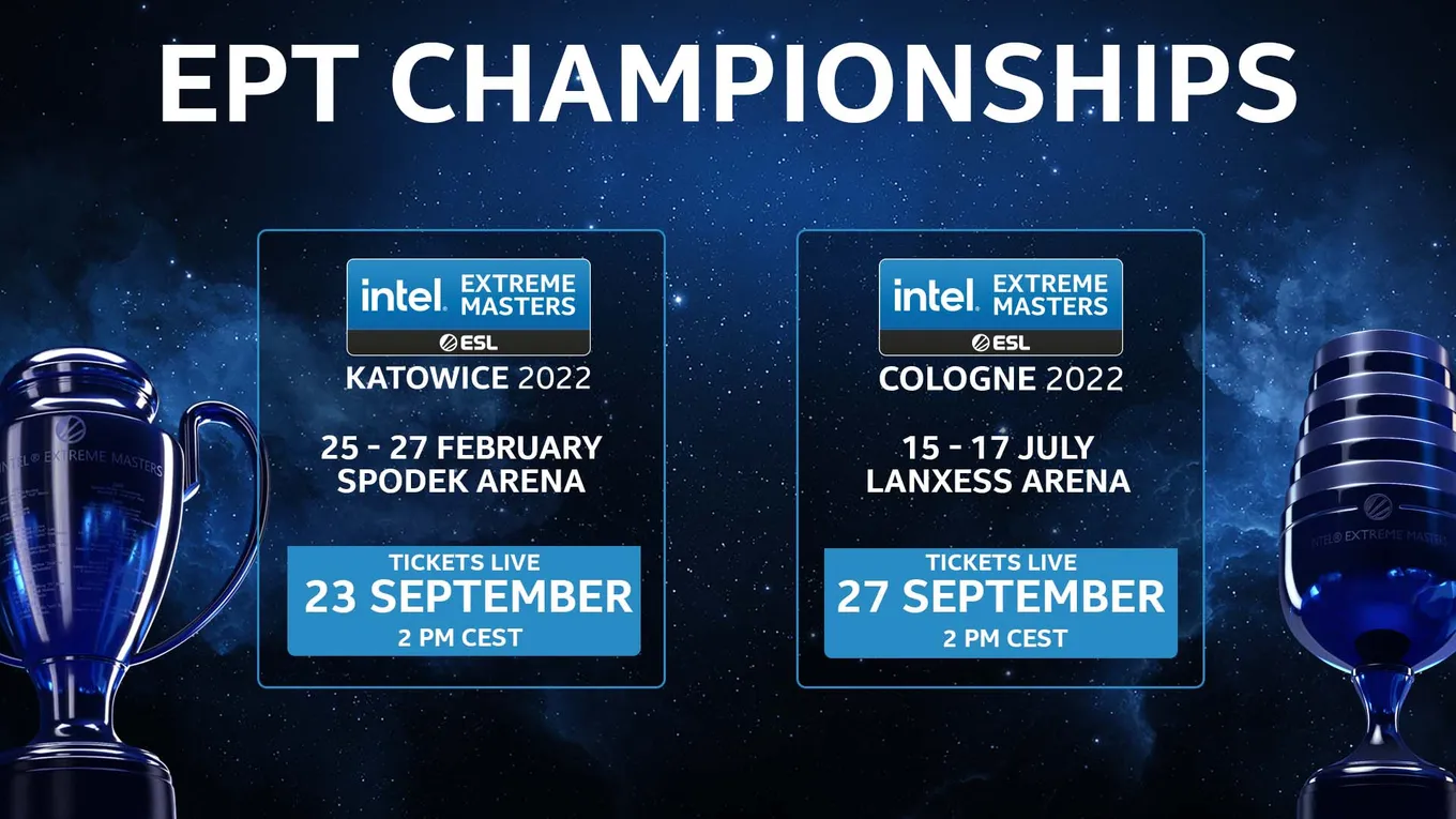 Даты начала продажи билетов на IEM Katowice 2022 и IEM Cologne 2022