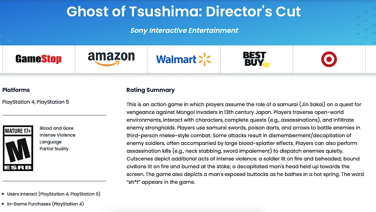 Страница Ghost of Tsushima: Director's Cut
