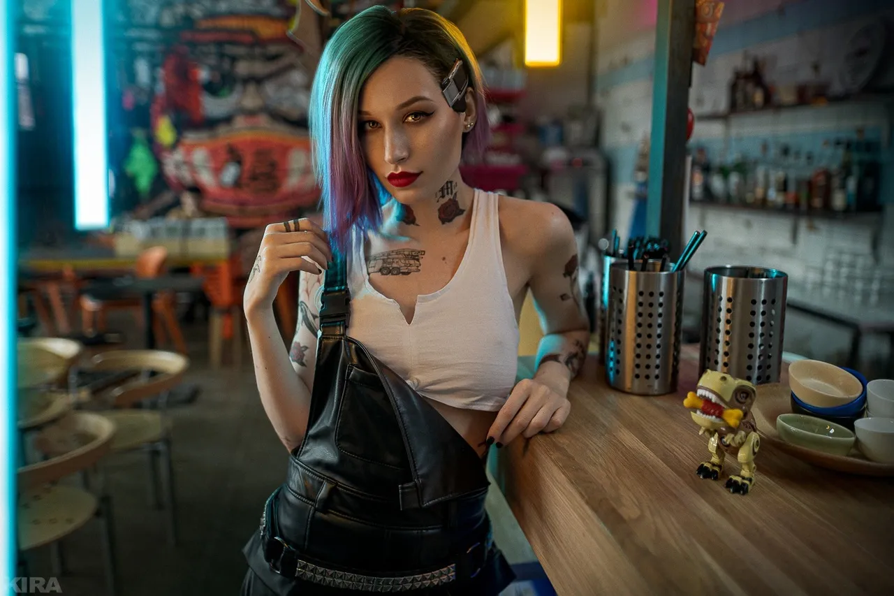Косплей на Джуди Альварес из Cyberpunk 2077