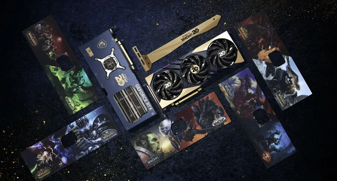 Юбилейная RTX 4070 SUPER с изображениями World of Warcraft