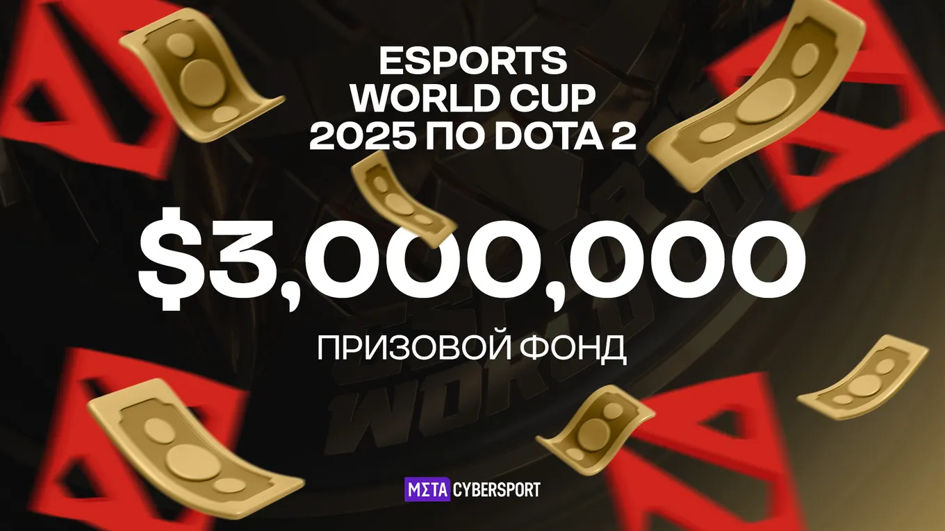 Призовой фонд Esports World Cup 2025 по Dota 2 составляет 3 миллиона долларов
