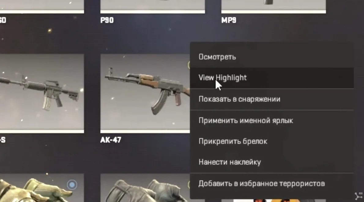 Функция View Highlight в Counter-Strike 2