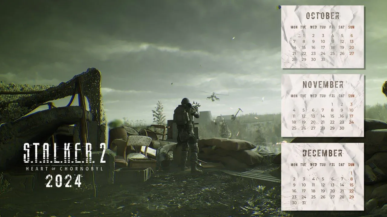 Разработчики S.T.A.L.K.E.R. 2 опубликовали тематический календарь на 2024 год