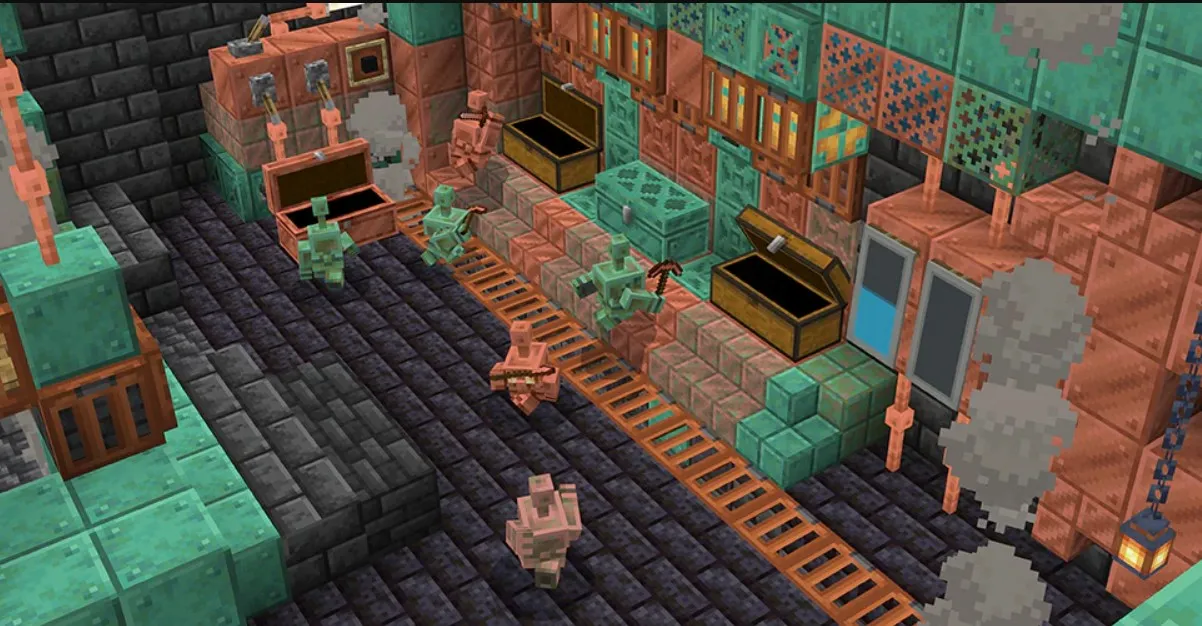 Медный голем в Minecraft
