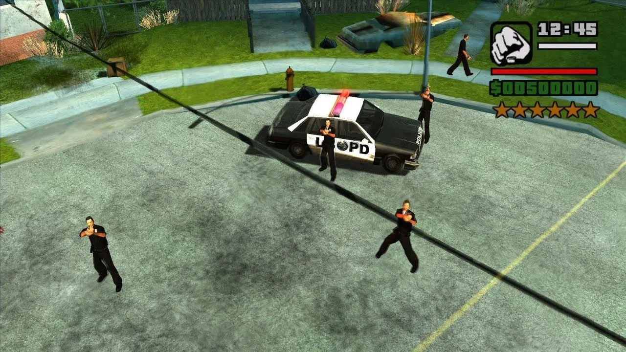В последний раз 6 звёзд преследования можно было получить в GTA: San Andreas 2004 года