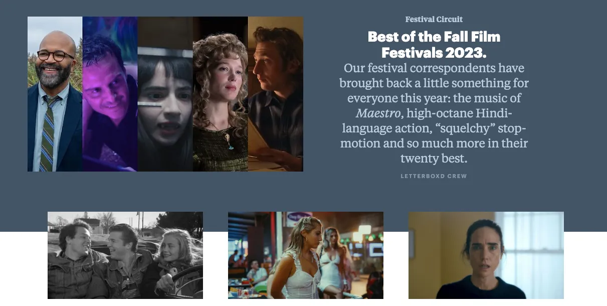 Интерфейс Letterboxd