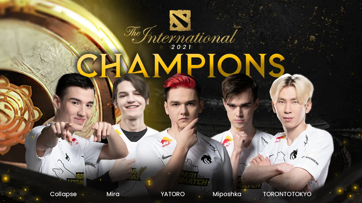 Игроки Team Spirit – чемпионы The International 10