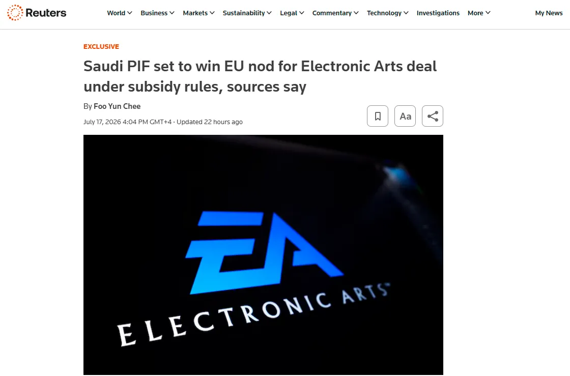 Евросоюз может одобрить покупку Electronic Arts за $55 млрд