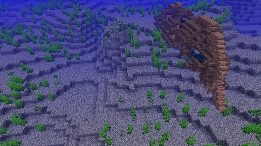 Затонувший корабль в Miinecraft