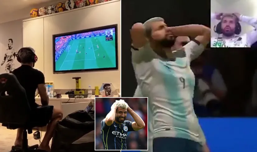 Серхио Агуэро, его игровое место и реакция, как в FIFA