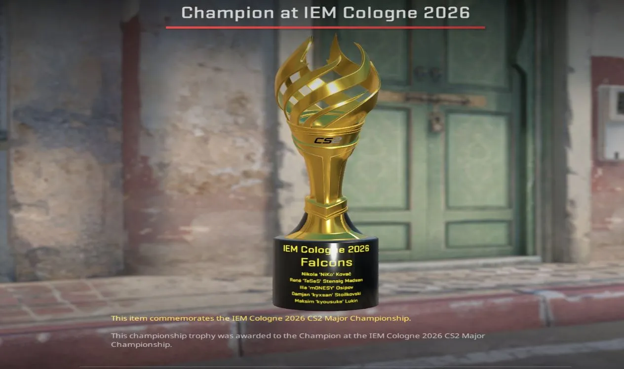 Внутриигровой трофей IEM Cologne 2026 в CS2