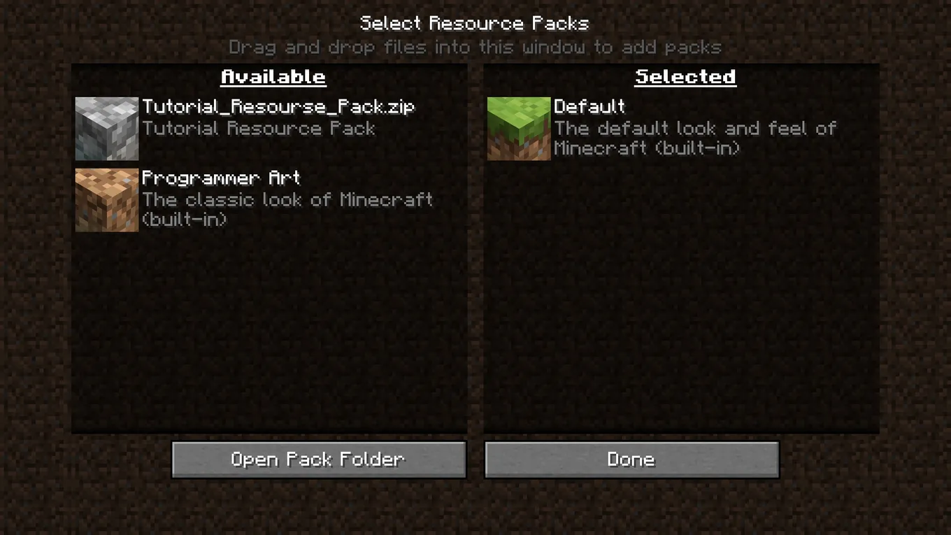 Ресурспаки в Minecraft