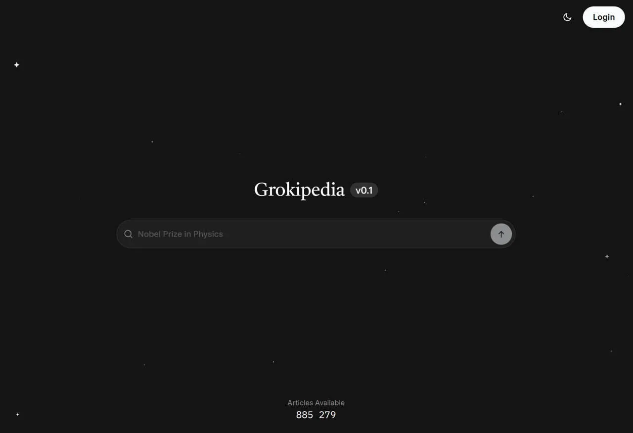 Скриншот с Grokpedia 