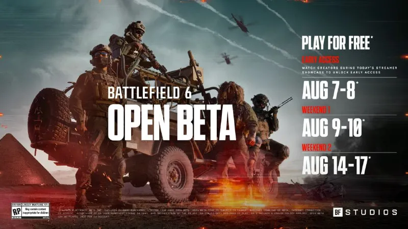Даты бета-теста Battlefield 6
