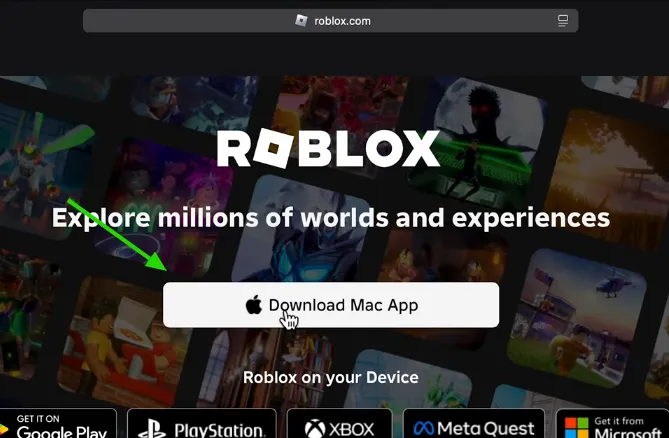 Скачайте Roblox заново (можно даже не закрывать уже открытый лаунчер)