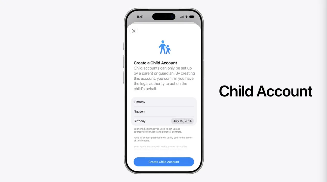 Apple представила Child Account – детские аккаунты с новыми настройками безопасности