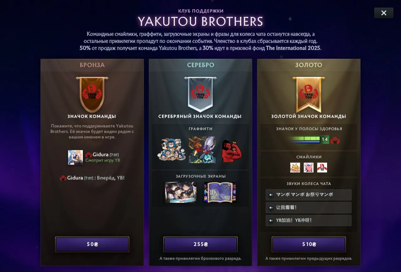 Командный набор Yakult’s Brothers