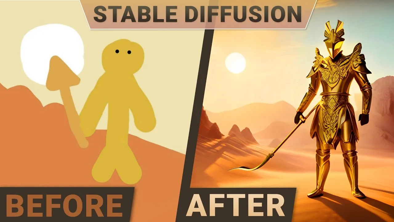 Превращение эскиза в качественный рисунок через Stable Diffusion