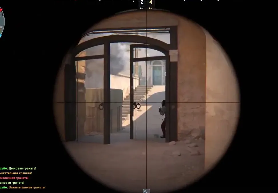 Стеклянные двери на карте Dust 2