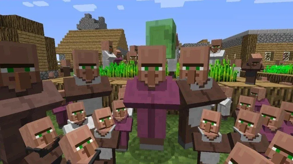 Жители и дети в Minecraft