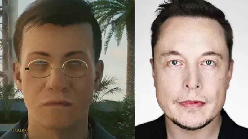 NPC в виде Илона Маска в Cyberpunk 2077