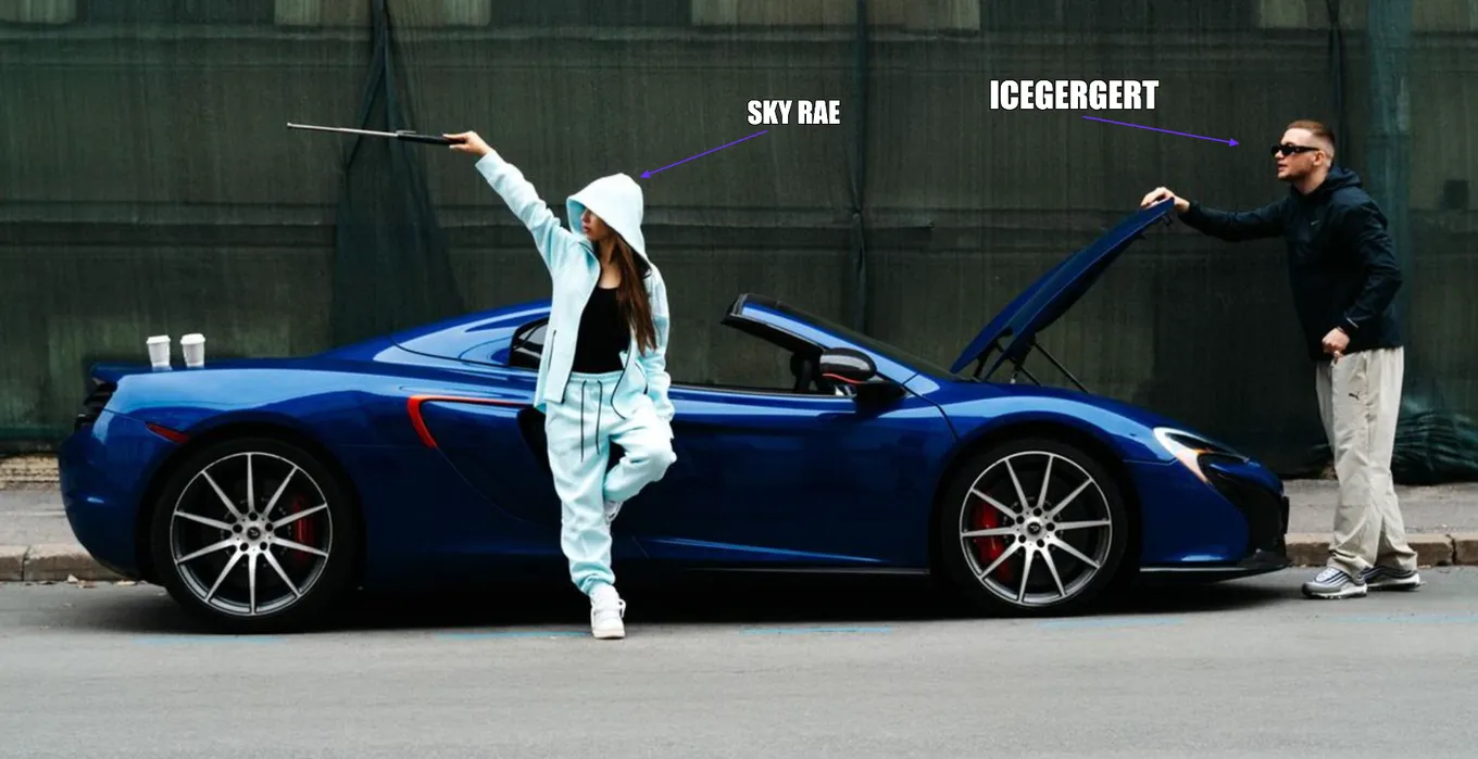 ICEGERGET и SKY RAE – это российские рэперы, мужчина и девушка соответственно