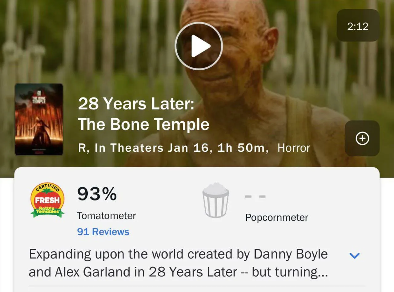 Рецензии на Rotten Tomatoes