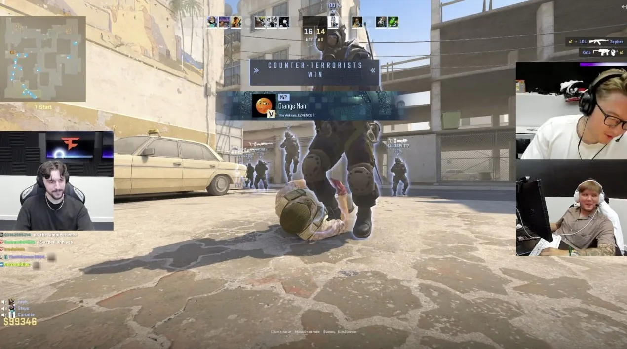 Шоу-матч на Dust 2 против 24 игроков со званием Silver