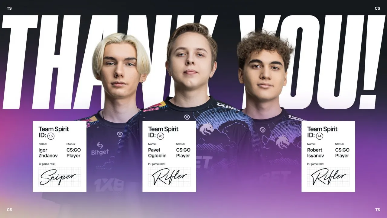 W0nderful, s1ren и Patsi покинули Team Spirit