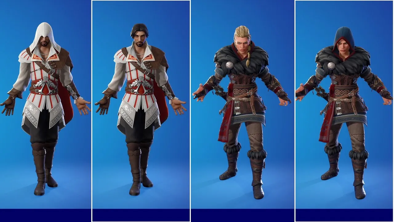 Эцио и Эйвор в Fortnite