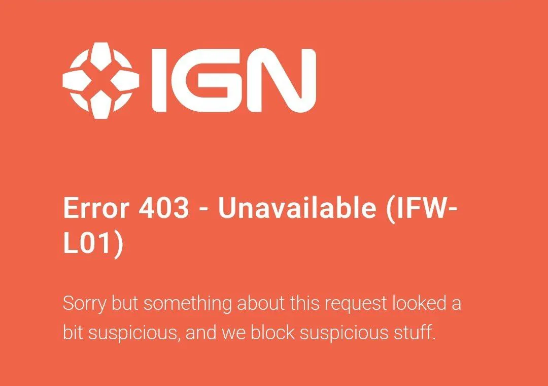 Блокировка на IGN