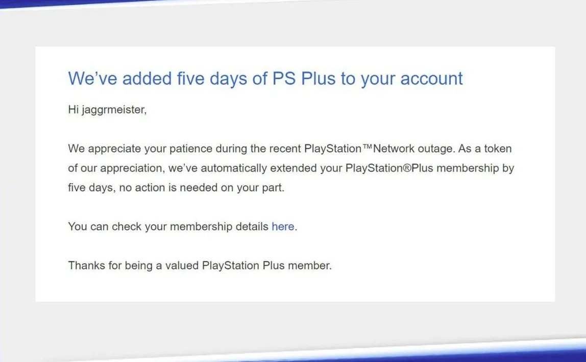 Компенсация для PS Plus от Sony