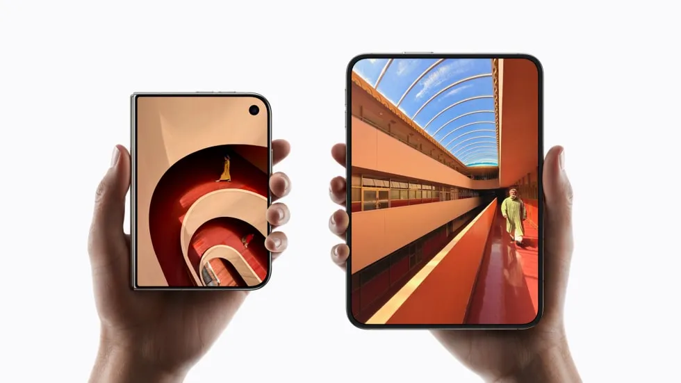Apple Duo в сложенном и раскрытом состояниях