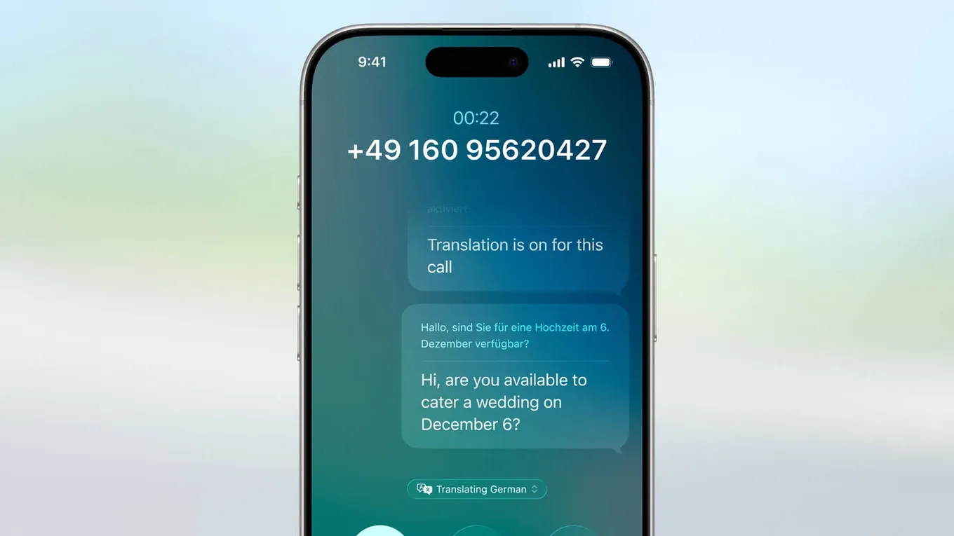 Функция перевода в iOS 26