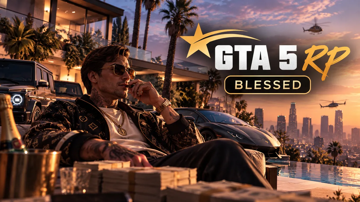 ВВЕДИ В GTA 5 RP ПРОМОКОД BLESSED И ПОЛУЧИ $50 000 И PLATINUM VIP