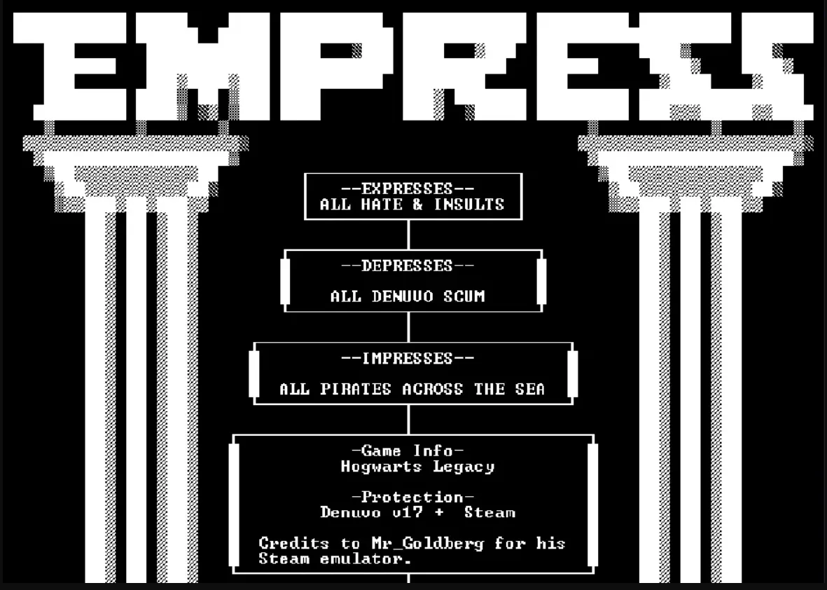 Хакерша EMPRESS взломала Hogwarts Legacy